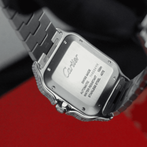 Alternative view of Cartier Santos ‘Bussdown’ Diamond Roman Dial 40mm