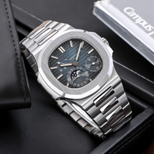 Alternative view of Patek Philippe Nautilus 5712/1A-001 Steel Blue Dial