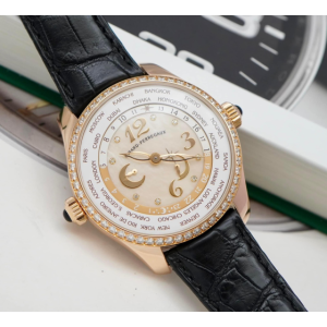 Alternative view of Đồng Hồ Girard Perregaux Classique Elegance World Time WW.TC Rose Gold on Strap with MOP Diamond Bezel 49860D52A761 KK7A