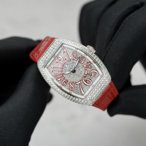 Alternative view of Đồng hồ nữ Franck Muller Vanguard V32 Red Full Diamond